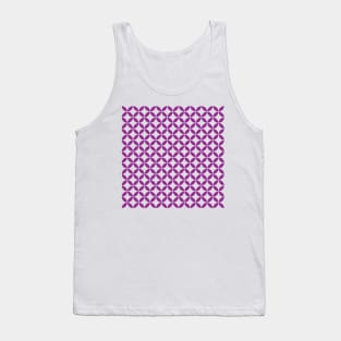 Retro Circles and Diamonds Purple 3 Tank Top